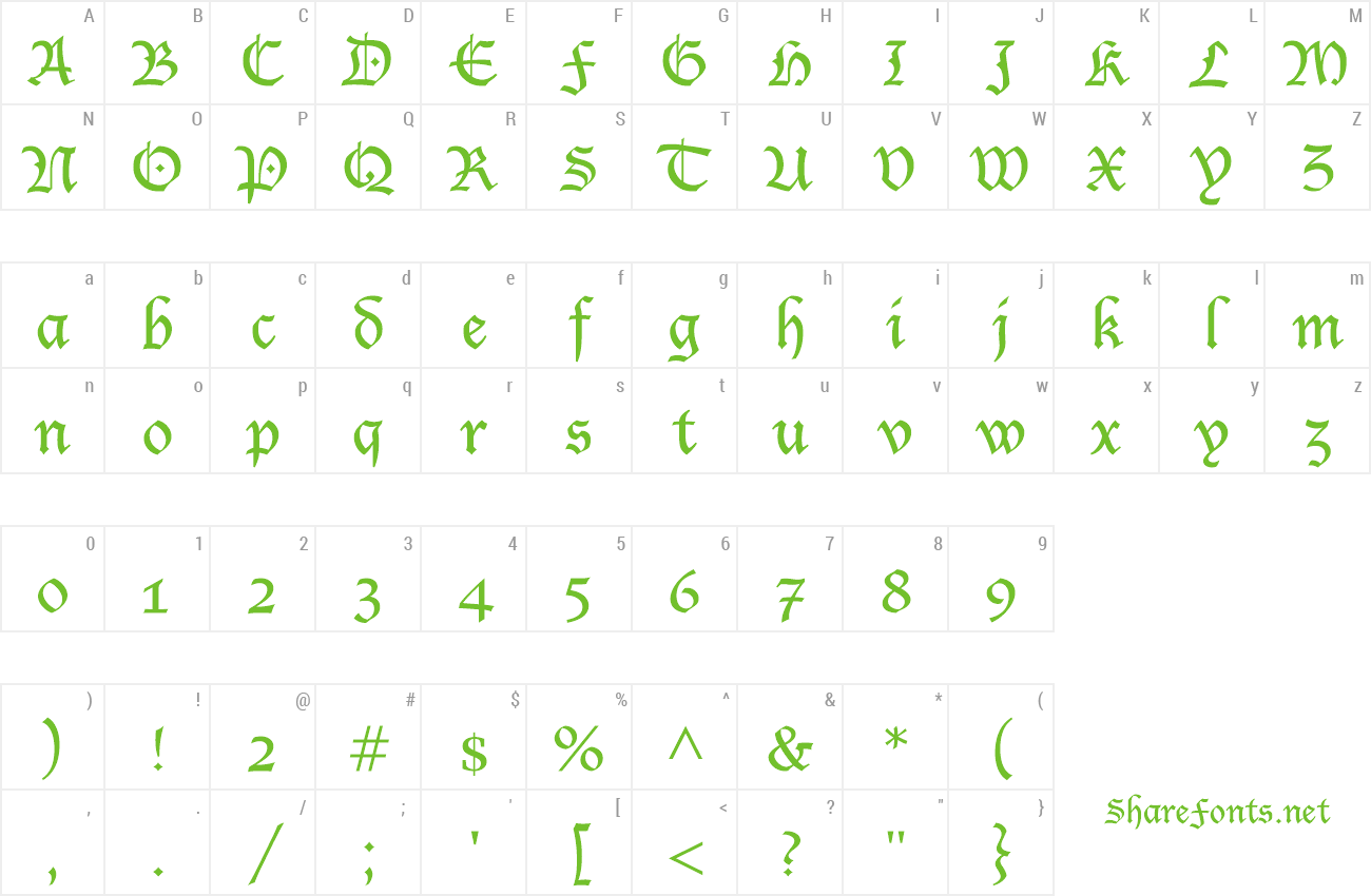 Font Blecklet preview